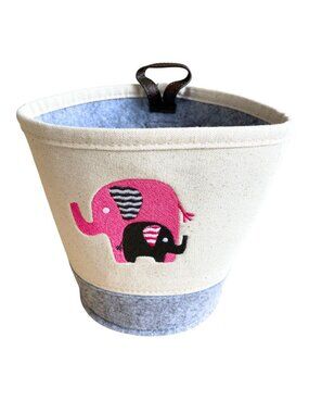 Thirty-One Elephant Embroidered Hanging Dreamkeeper Mini Storage Bin